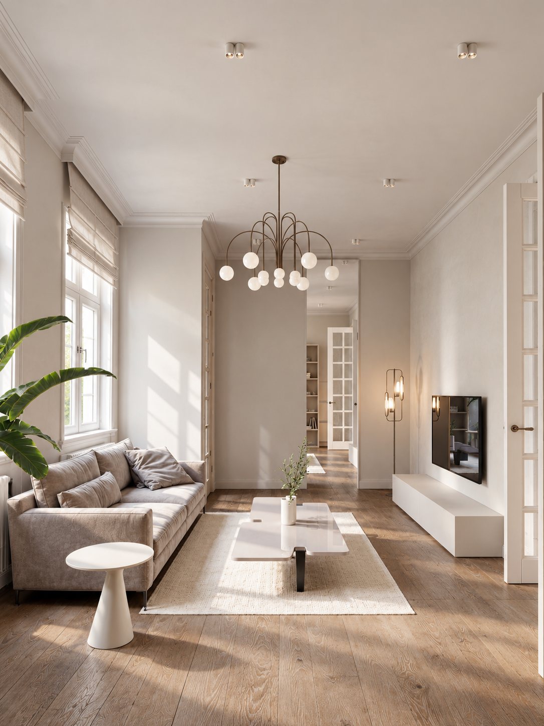 Квартира в Altbau · Светлая классика – Гостиная